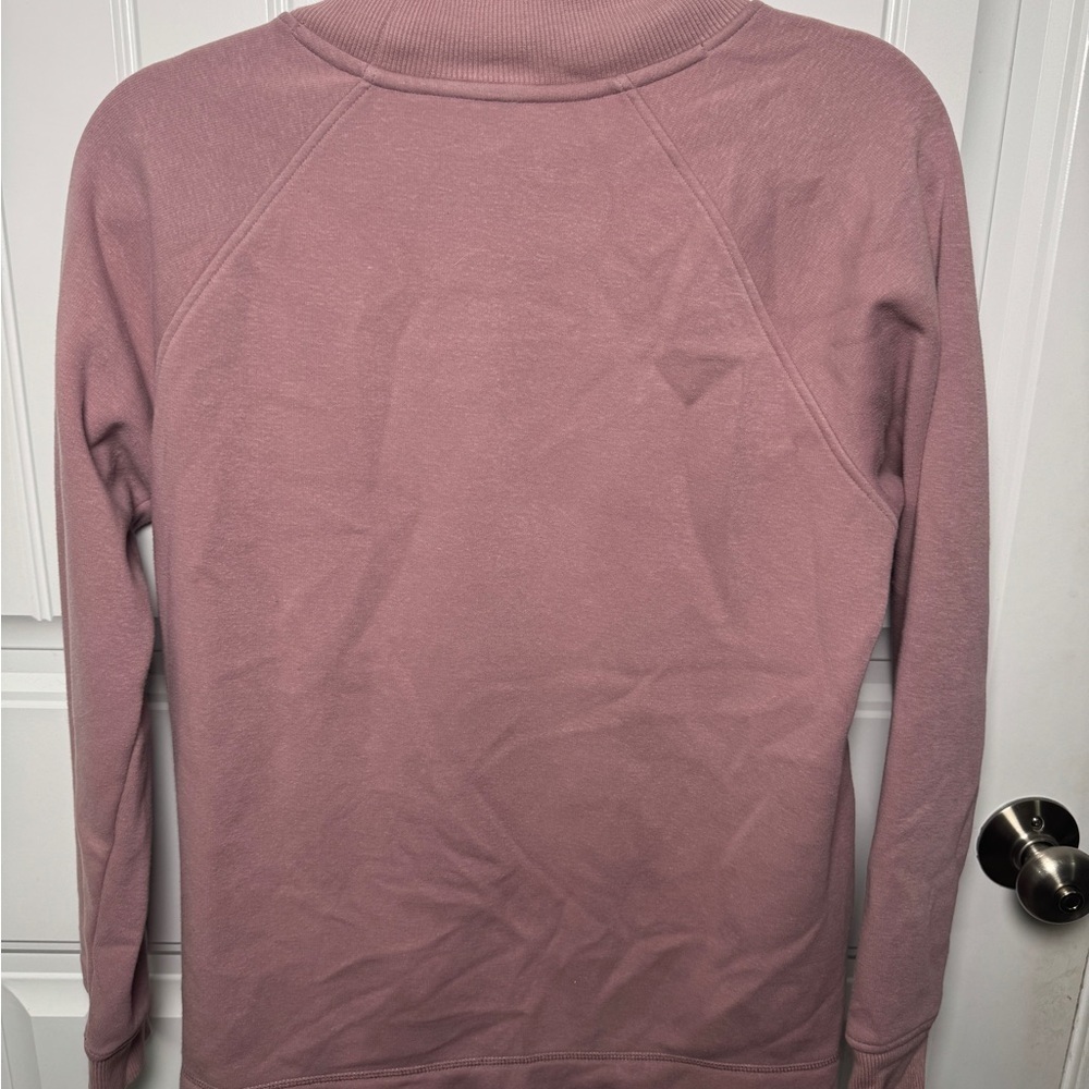 Athleta Mauve Cozy Karma Side Zip Funnel Neck Sweatshirt - Picture 6 of 6